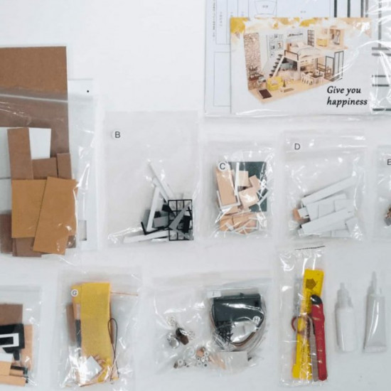 3D Румбокс Интерьерный конструктор DIY House Hongda craft «Современная жизнь» (M038) 3D Румбокс Интерьерный конструктор DIY House Hongda craft «Современная жизнь» (M038)
