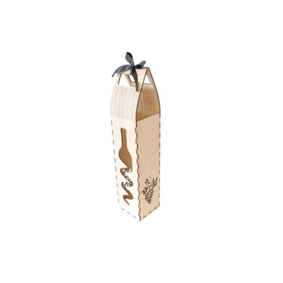 Коробка для вина Різанок з ручкою (Wooden Wine Box 0050)