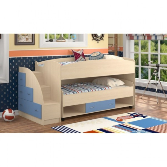 Двоярусне ліжко KidsBunkBed K-061 венге світлий зелена вода 243х94х115 см Двоярусне ліжко KidsBunkBed K-061 венге світлий зелена вода 243х94х115 см