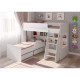 Двухъярусная кровать KidsBunkBed K-076 белый цвет 1842 × 1784 × 1357 Двухъярусная кровать KidsBunkBed K-076 белый цвет 1842 × 1784 × 1357