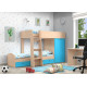 Двоярусне ліжко KidsBunkBed K-066 венге + дуб молочний 1560х1270х2710 мм