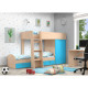 Двоярусне ліжко KidsBunkBed K-066 венге + дуб молочний 1560х1270х2710 мм