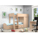 Двоярусне ліжко KidsBunkBed K-066 венге + дуб молочний 1560х1270х2710 мм