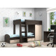 Двоярусне ліжко KidsBunkBed K-066 венге + дуб молочний 1560х1270х2710 мм