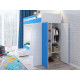 Двоярусне ліжко KidsBunkBed K-055 білий синій колір 2032х1132х1836 мм Двоярусне ліжко KidsBunkBed K-055 білий синій колір 2032х1132х1836 мм