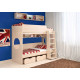 Двоярусне ліжко KidsBunkBed K-079 дуб молочний 1952 × 1146 × 1675 мм