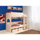 Двоярусне ліжко KidsBunkBed K-079 дуб молочний 1952 × 1146 × 1675 мм