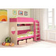 Двоярусне ліжко KidsBunkBed K-079 дуб молочний 1952 × 1146 × 1675 мм