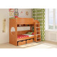 Двоярусне ліжко KidsBunkBed K-079 дуб молочний 1952 × 1146 × 1675 мм