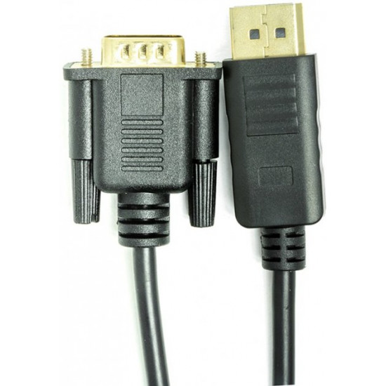 Кабель PowerPlant DisplayPort (M) - VGA (M) 1 м Чорний (CA911882) Кабель PowerPlant DisplayPort (M) - VGA (M) 1 м Чорний (CA911882)
