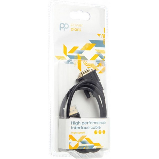 Кабель PowerPlant DisplayPort (M) - VGA (M) 1 м Чорний (CA911882) Кабель PowerPlant DisplayPort (M) - VGA (M) 1 м Чорний (CA911882)