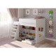 Низкая кровать-чердак KidsBunkBed K-034 белый цвет 1642 × 1255 × 1128 мм Низкая кровать-чердак KidsBunkBed K-034 белый цвет 1642 × 1255 × 1128 мм