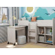 Низьке ліжко-горище KidsBunkBed K-0033 дуб молочний 1840х1034х1105 мм Низьке ліжко-горище KidsBunkBed K-0033 дуб молочний 1840х1034х1105 мм