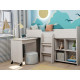 Низьке ліжко-горище KidsBunkBed K-0033 дуб молочний 1840х1034х1105 мм Низьке ліжко-горище KidsBunkBed K-0033 дуб молочний 1840х1034х1105 мм