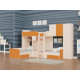 Триярусне ліжко KidsBunkBed K-082 дуб молочний блакит 326.5х195х200 см Триярусне ліжко KidsBunkBed K-082 дуб молочний блакит 326.5х195х200 см