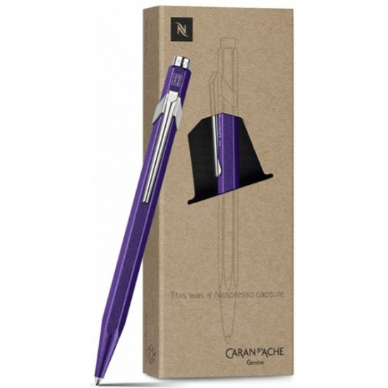 Ручка Caran d'Ache 849 Nespresso фіолетова + бокс Ручка Caran d'Ache 849 Nespresso фіолетова + бокс