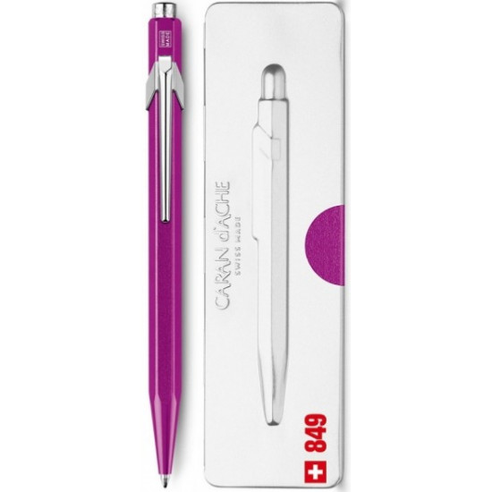 Ручка Caran d'Ache 849 Metal-X фіолетова + бокс Ручка Caran d'Ache 849 Metal-X фіолетова + бокс