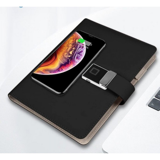 Блокнот с Touch ID Lockbook многоразового использования с беспроводной зарядкой и USB флешкой Блокнот с Touch ID Lockbook многоразового использования с беспроводной зарядкой и USB флешкой
