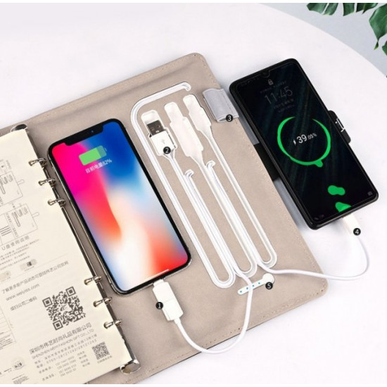 Блокнот с Touch ID Lockbook многоразового использования с беспроводной зарядкой и USB флешкой Блокнот с Touch ID Lockbook многоразового использования с беспроводной зарядкой и USB флешкой