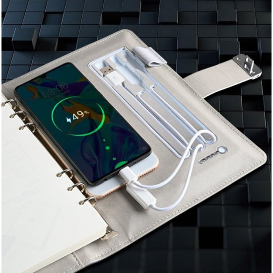 Блокнот с Touch ID Lockbook многоразового использования с беспроводной зарядкой и USB флешкой Блокнот с Touch ID Lockbook многоразового использования с беспроводной зарядкой и USB флешкой
