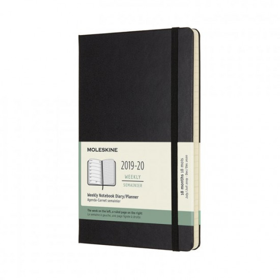 Щотижневик Moleskine 2019-2020 середній Чорний (8058647629421) Щотижневик Moleskine 2019-2020 середній Чорний (8058647629421)