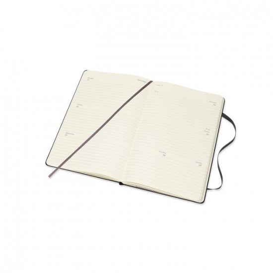 Щотижневик Moleskine Горизонтальний 2019-2020 середній Чорний (8058647629568) Щотижневик Moleskine Горизонтальний 2019-2020 середній Чорний (8058647629568)