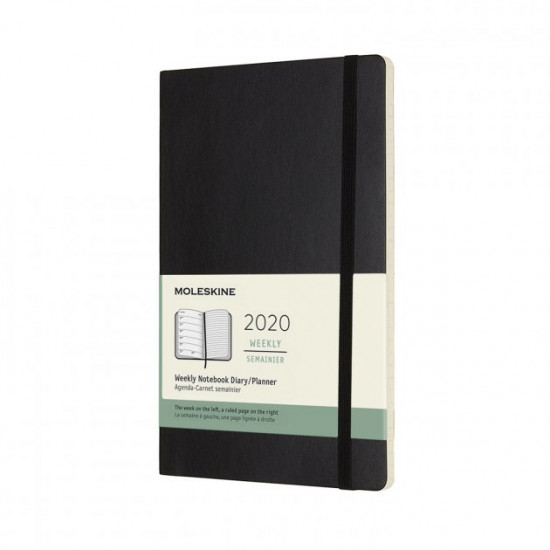 Щотижневик Moleskine 2020 середній / Чорний М’який (8058647628929) Щотижневик Moleskine 2020 середній / Чорний М’який (8058647628929)