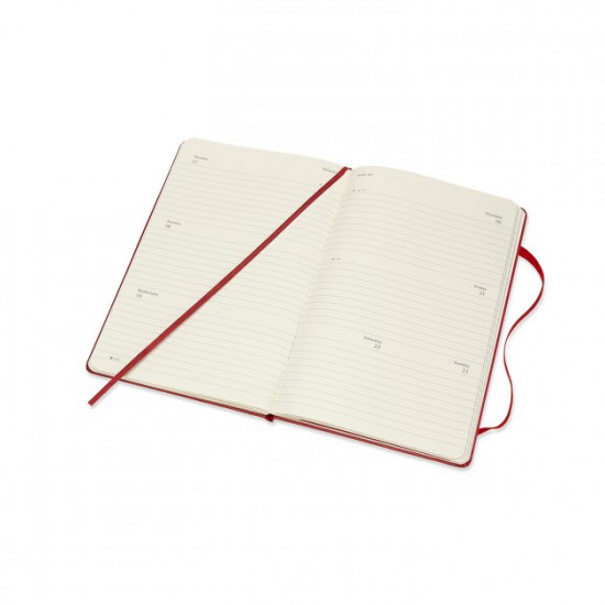 Щотижневик Moleskine Горизонтальний 2020 середній / Червоний (8058647629292) Щотижневик Moleskine Горизонтальний 2020 середній / Червоний (8058647629292)