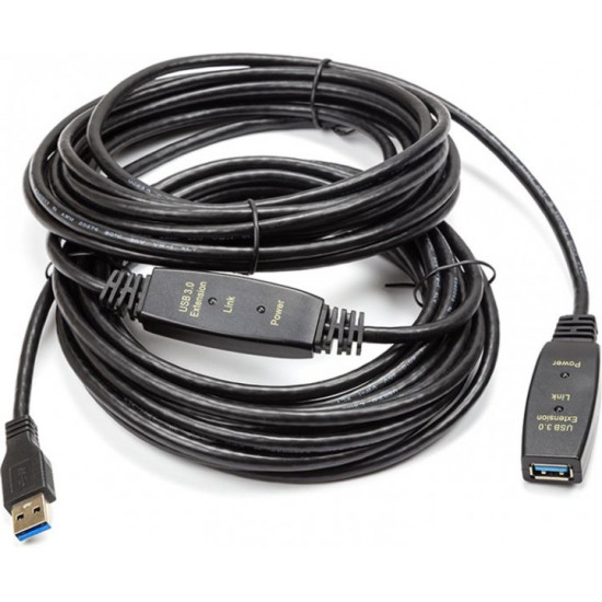 Активний подовжувач PowerPlant USB 3.0 AM-AF, 10 м (CA912858) Активний подовжувач PowerPlant USB 3.0 AM-AF, 10 м (CA912858)