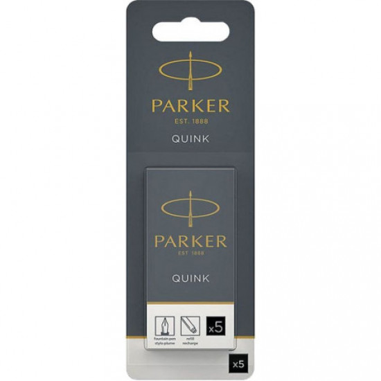 Картриджи Parker Quink 5шт черные - блистер 11 416BK Картриджи Parker Quink 5шт черные - блистер 11 416BK