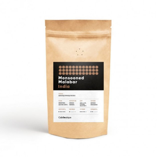 Кава в зернах CafeBoutique India Monsooned Malabar 250 г Кава в зернах CafeBoutique India Monsooned Malabar 250 г