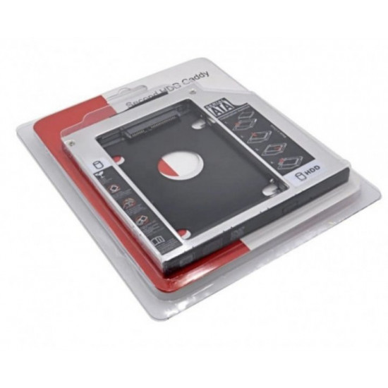 Кишеня перехідник Optibay для HDD/SSD замість DVD-приводу 12,7 mm (27002) Кишеня перехідник Optibay для HDD/SSD замість DVD-приводу 12,7 mm (27002)