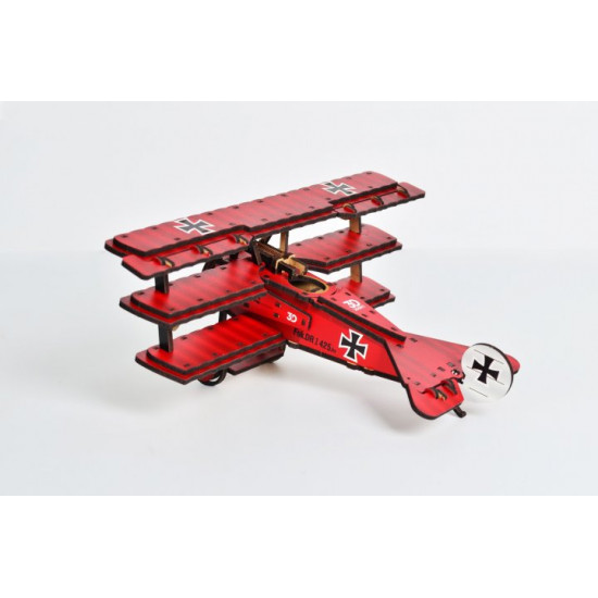 Літак БРТ Конструктор Триплан Fokker Dr.1 Червоний барон