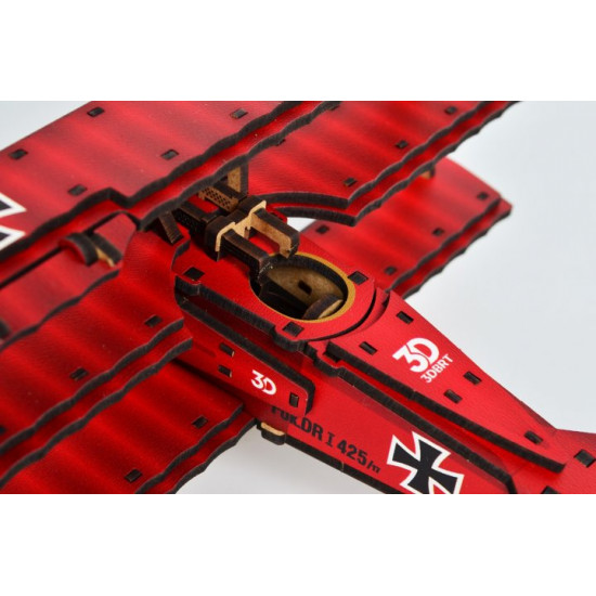 Літак БРТ Конструктор Триплан Fokker Dr.1 Червоний барон