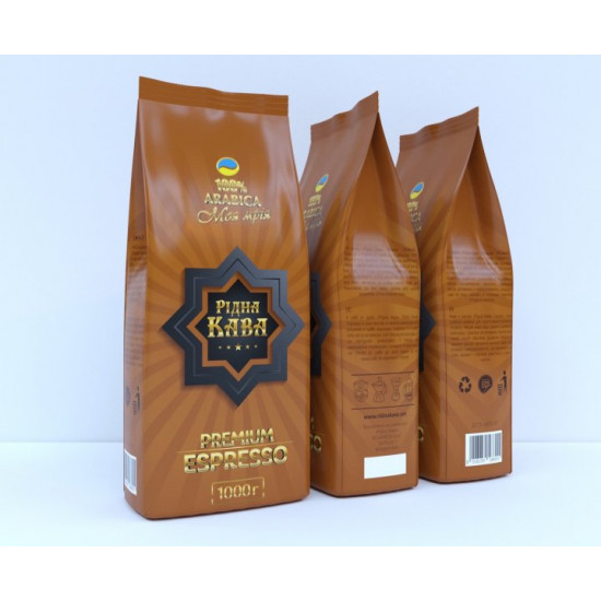 Кава в зернах Рідна Кава Premium Espresso 1 кг.