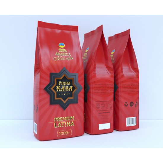 Кава в зернах Рідна Кава Premium Latina 1 кг.