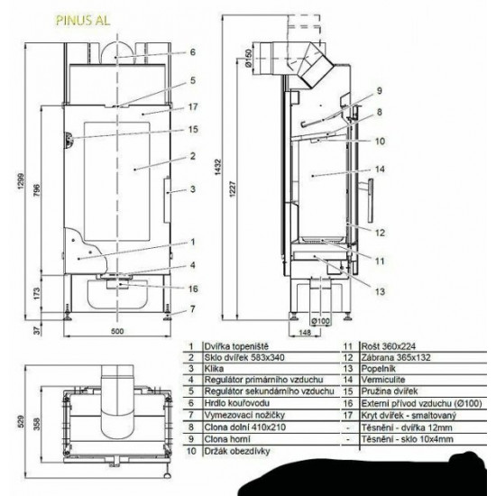 Камінна топка Haas+Sohn PINUS AL II Камінна топка Haas+Sohn PINUS AL II