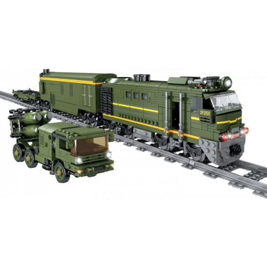 Конструктор ZIPP Toys Потяг DF2159 із рейками зелений (5320101)