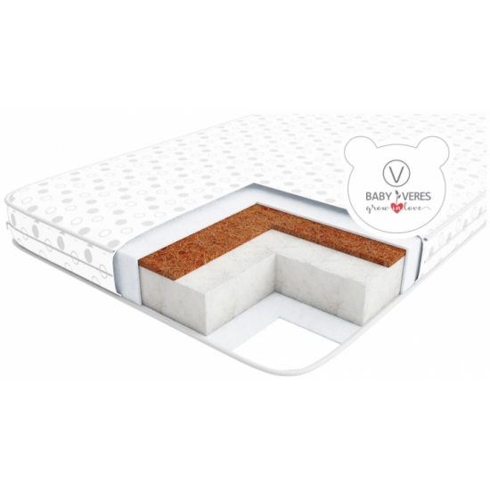 Матрац для новонароджених Baby Veres HOLLOWFIBER plus 120х60х12 см Матрац для новонароджених Baby Veres HOLLOWFIBER plus 120х60х12 см