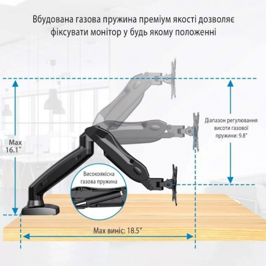 Настольный кронштейн для монитора Alls AL-003 подставка держатель Настольный кронштейн для монитора Alls AL-003 подставка держатель