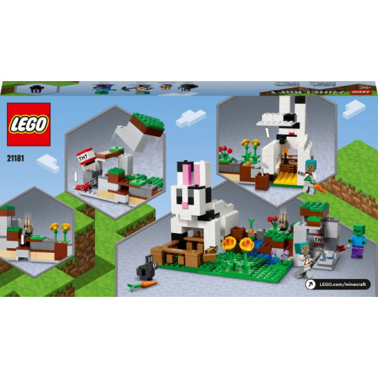 Конструктор LEGO Minecraft Кроліче Ранчо 340 деталей (21181) Конструктор LEGO Minecraft Кроліче Ранчо 340 деталей (21181)