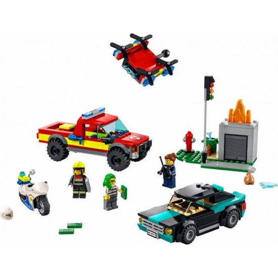 Конструктор LEGO City Пожежна рятувальна служба та поліцейське переслідування 295 деталей (60319) Конструктор LEGO City Пожежна рятувальна служба та поліцейське переслідування 295 деталей (60319)