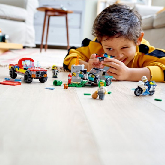 Конструктор LEGO City Пожежна рятувальна служба та поліцейське переслідування 295 деталей (60319) Конструктор LEGO City Пожежна рятувальна служба та поліцейське переслідування 295 деталей (60319)