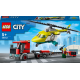 Конструктор LEGO City Перевезення рятувального вертольота 215 деталей (60343)