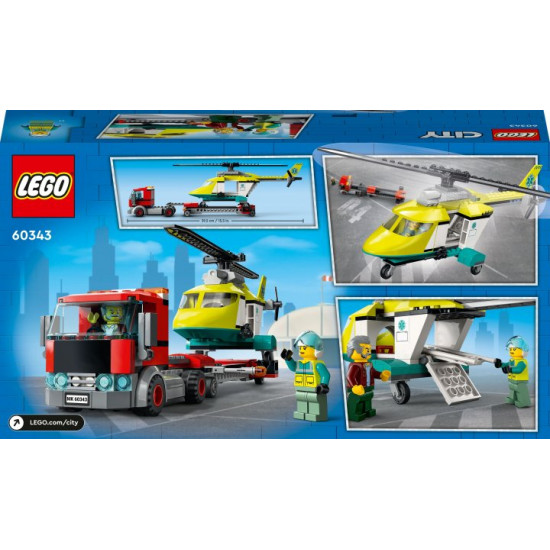Конструктор LEGO City Перевезення рятувального вертольота 215 деталей (60343)