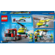 Конструктор LEGO City Перевезення рятувального вертольота 215 деталей (60343)