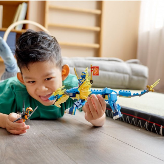 Конструктор LEGO NINJAGO Дракон бурі Джея EVO 140 деталей (71760) Конструктор LEGO NINJAGO Дракон бурі Джея EVO 140 деталей (71760)