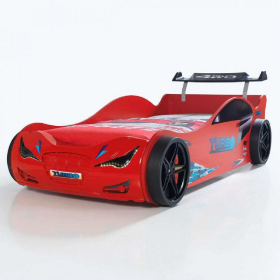 Ліжко-машина Exit Super Car Turbo пластикове з підсвічуванням Червоний Ліжко-машина Exit Super Car Turbo пластикове з підсвічуванням Червоний