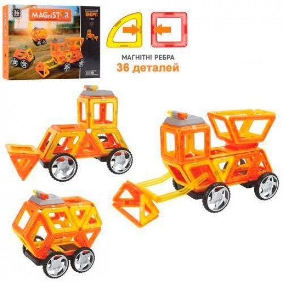 Конструктор магнитный Стройтехника Limo Toy 34 детали LT6003 Конструктор магнитный Стройтехника Limo Toy 34 детали LT6003
