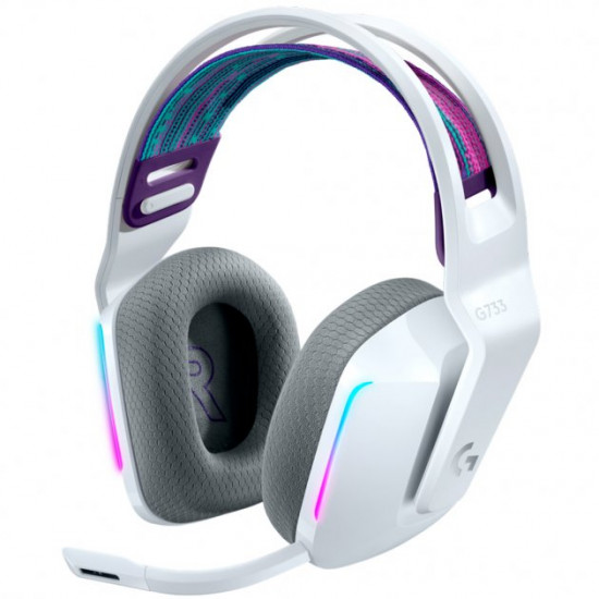 Комп'ютерна гарнітура Logitech G733 Lightspeed Wireless RGB (981-000883) White [64406]